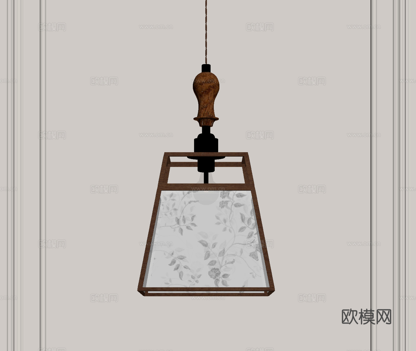 法式复古吊灯su模型