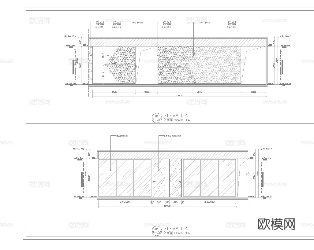 1000平办公室 最新全套施工图合集cad施工图