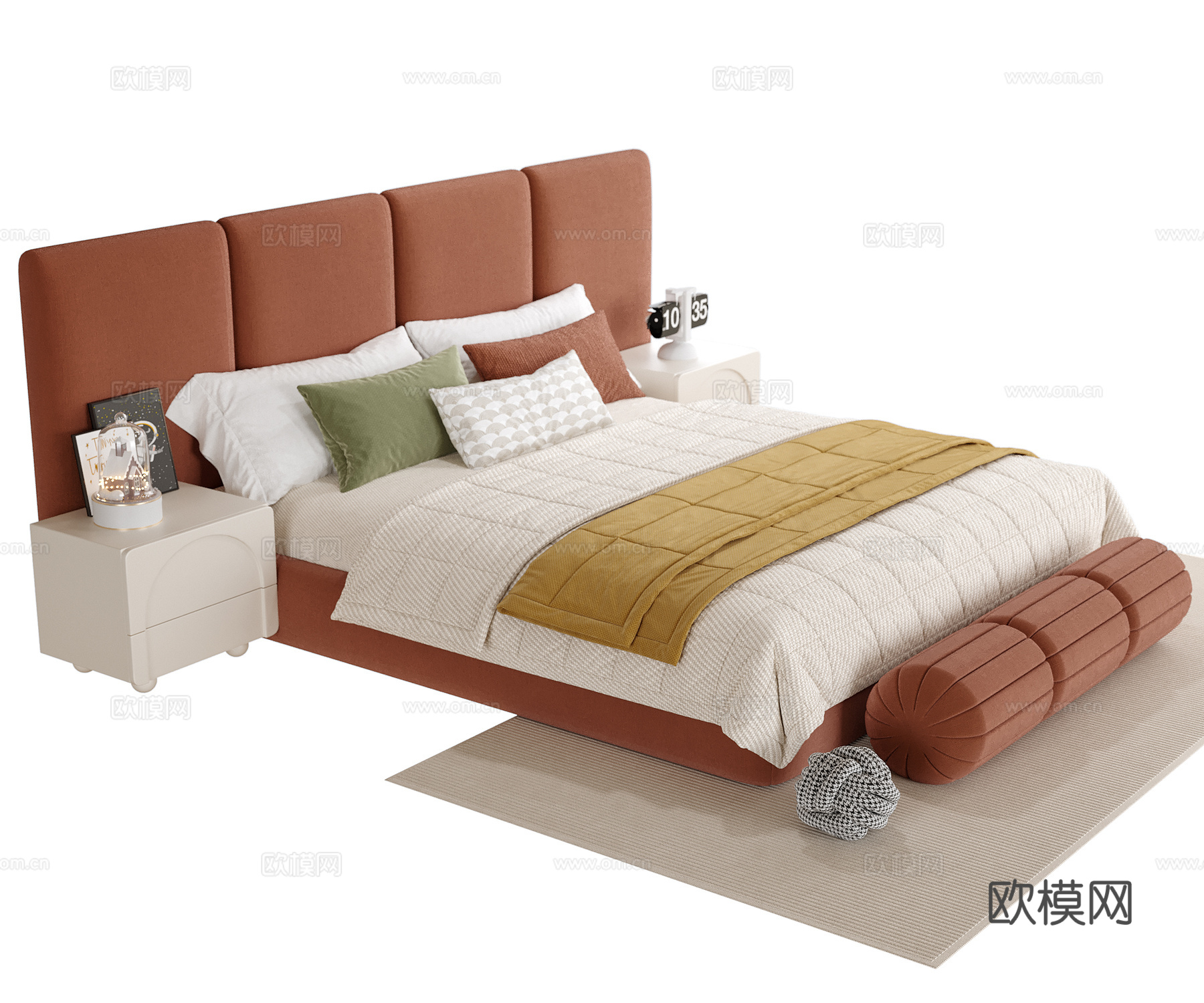 现代儿童床 单人床3d模型下载