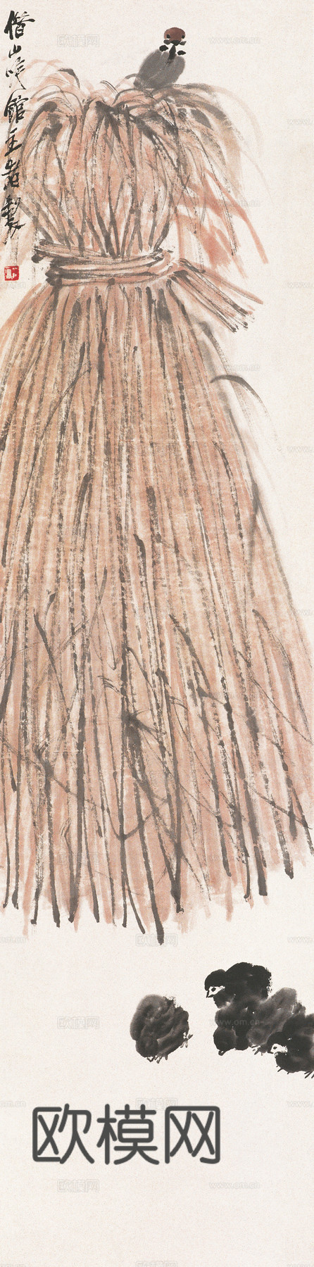 齐白石写意水墨画，近现代水墨画94