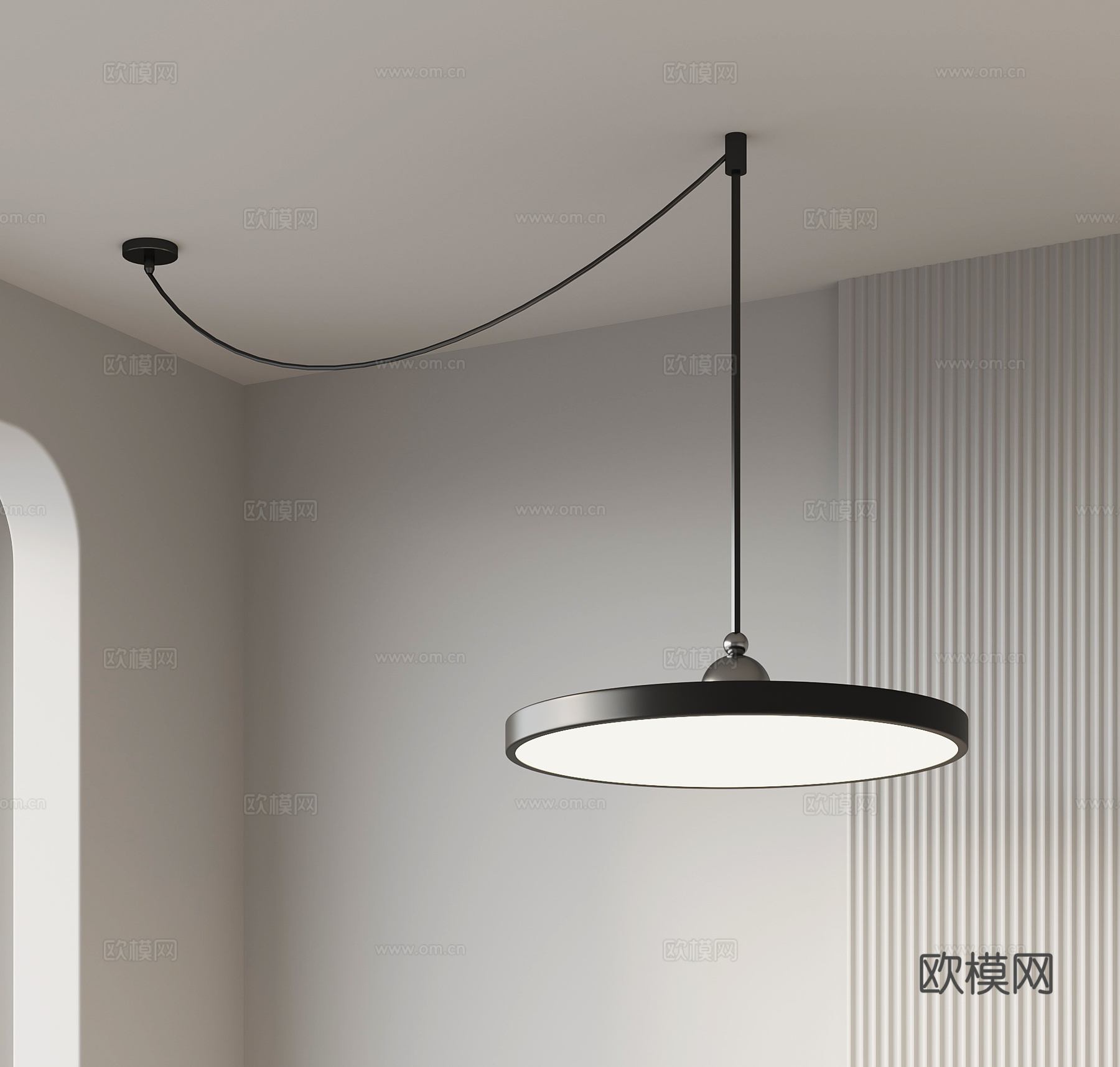 现代意式吊灯su模型