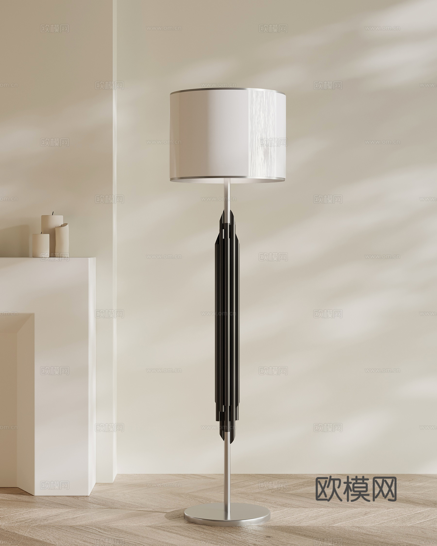 现代意式落地灯 金属落地灯su模型