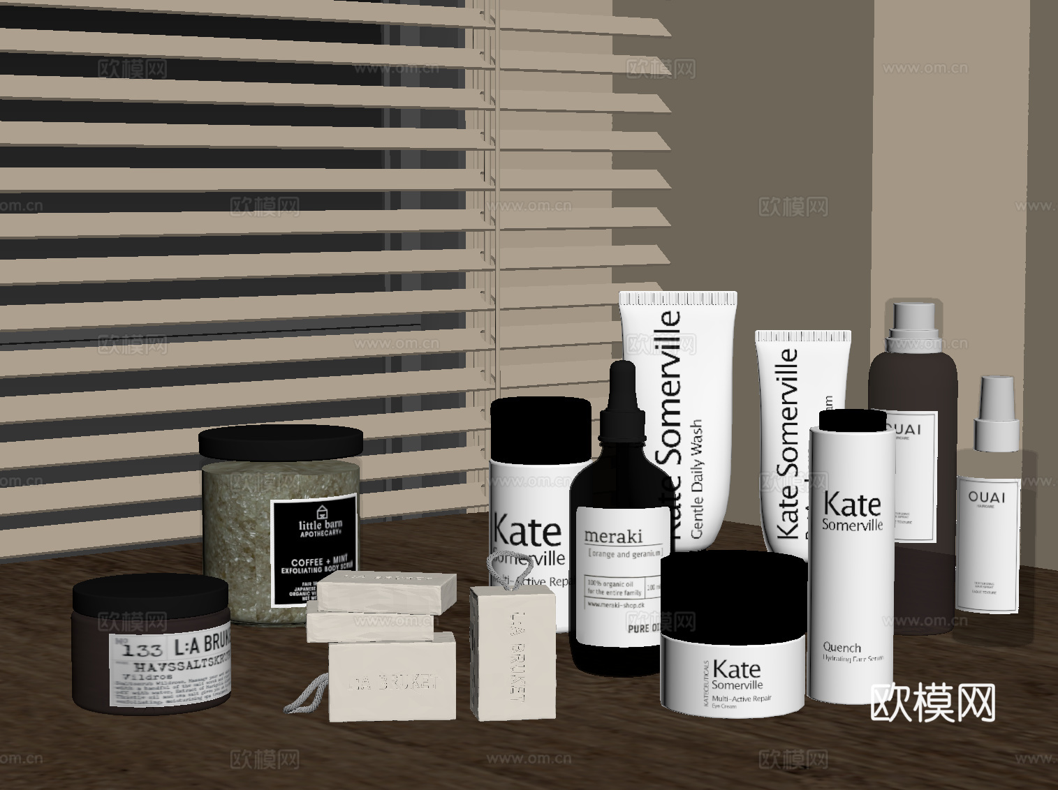 现代化妆品 护肤品su模型