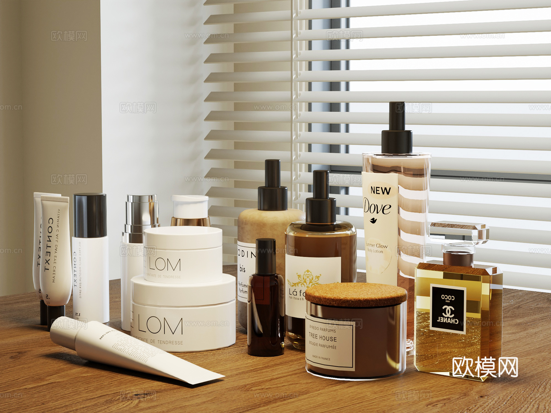 现代化妆品 护肤品su模型