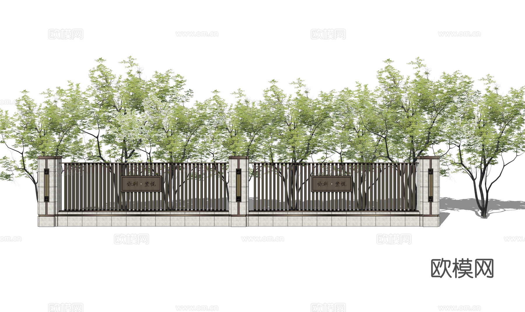 庭院灯 微景观 水景 屋顶花园 庭院门 水池su模型