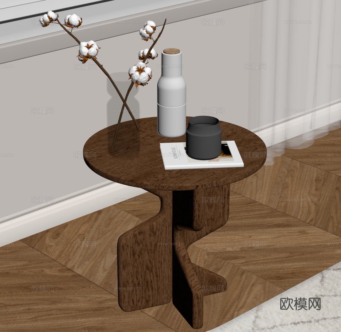 法式复古边几su模型