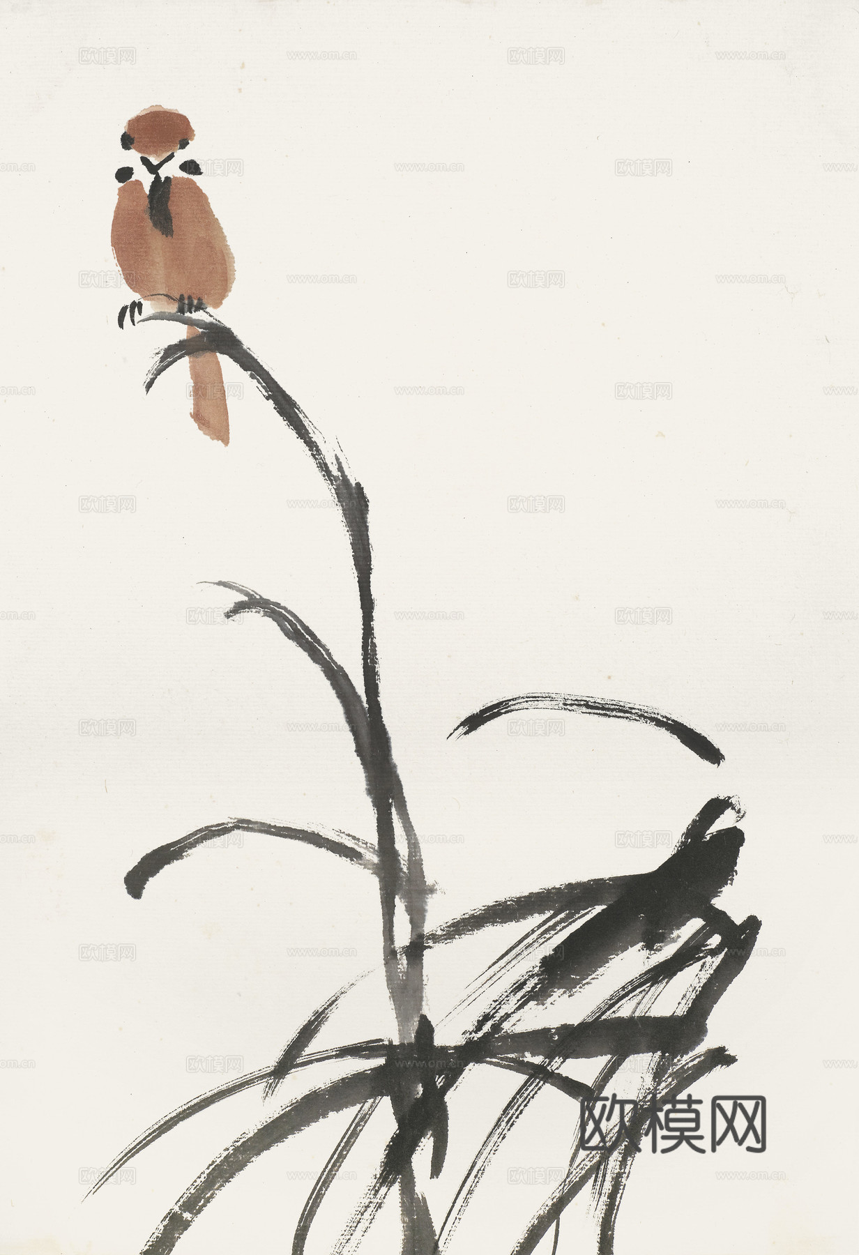 齐白石写意水墨画，近现代水墨画33 (2)