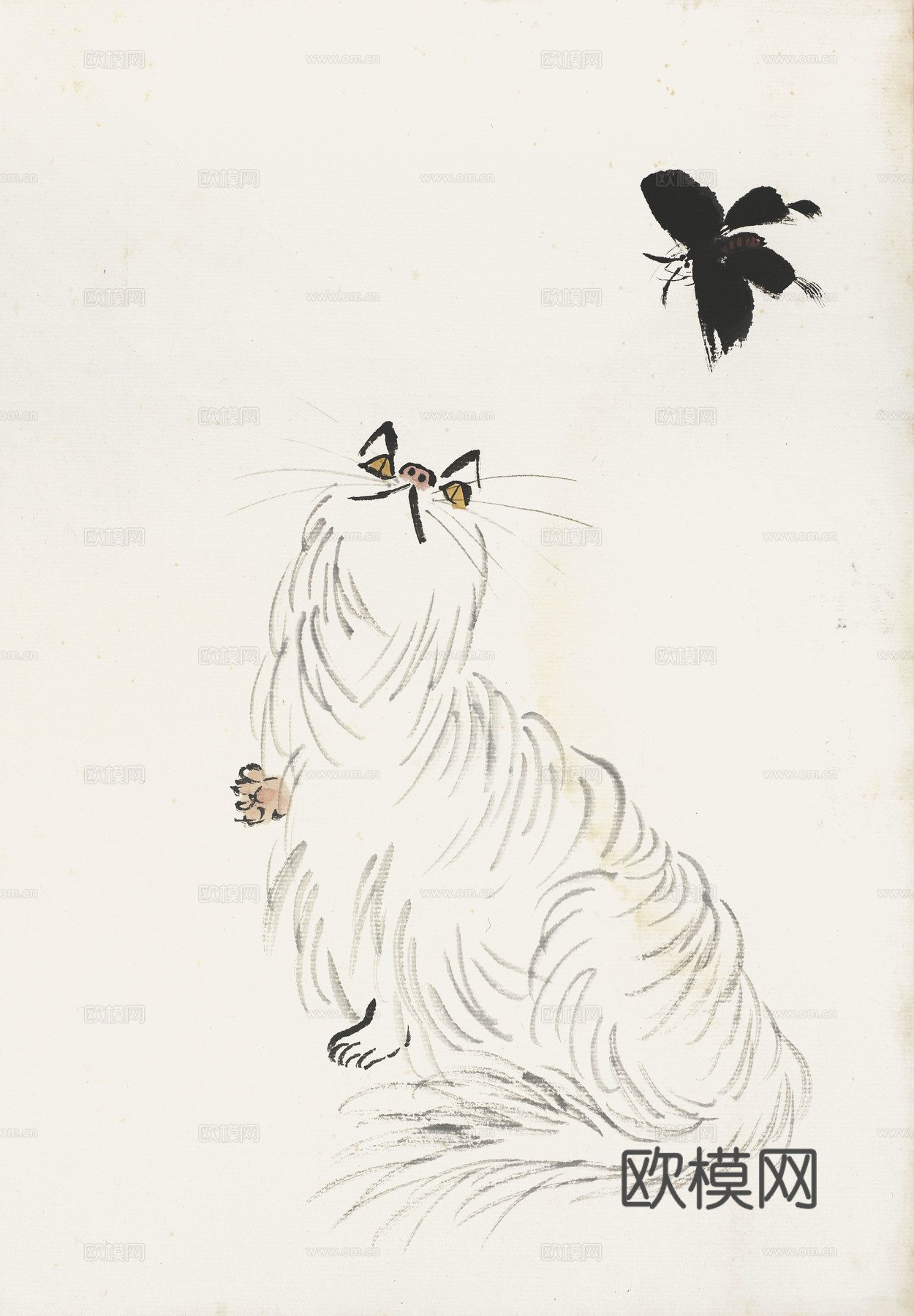 齐白石写意水墨画，近现代水墨画87 (2)