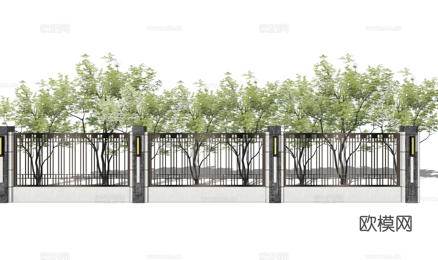 造景 庭院灯 门 景观 水池 草坪灯 庭院门 室内造景 露台su模型