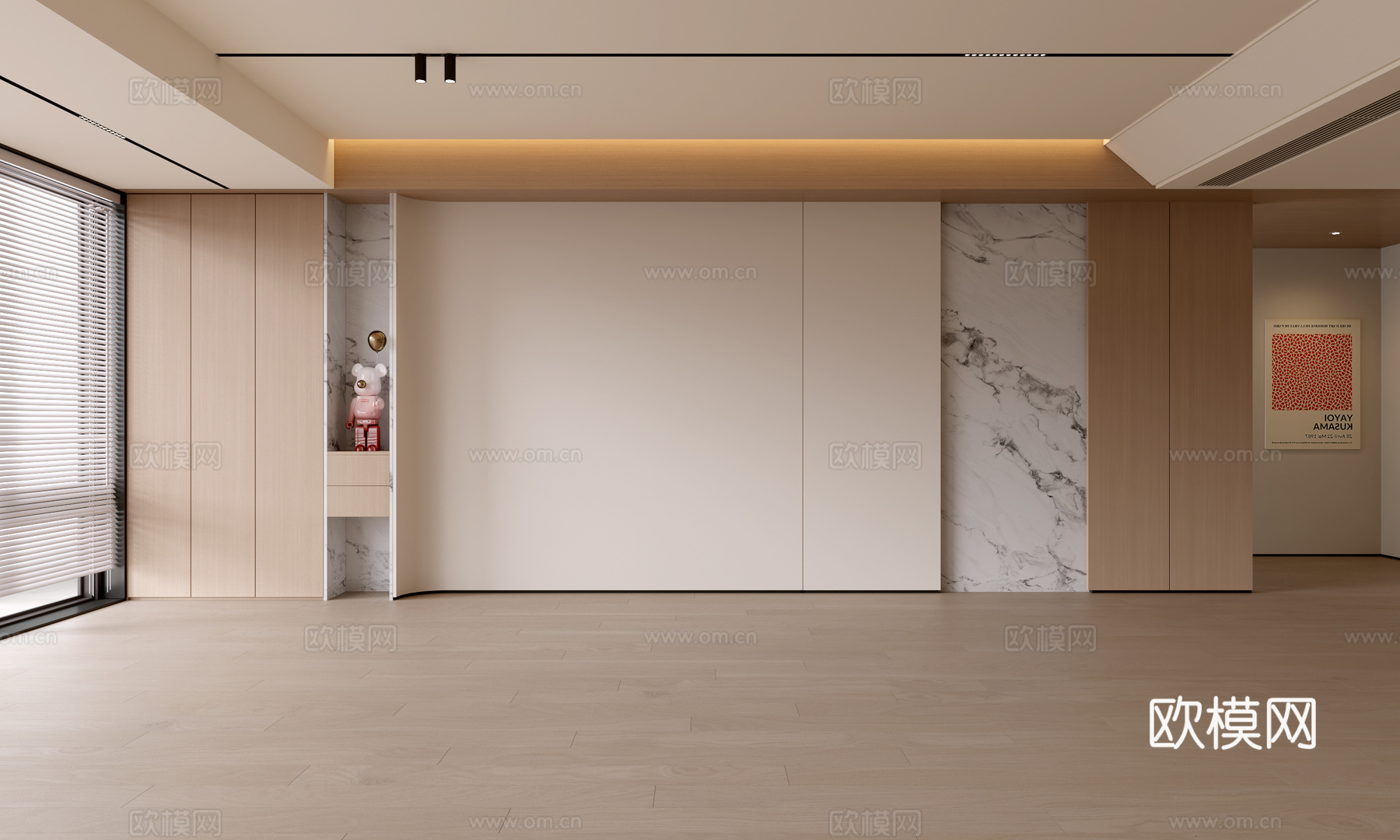 现代客厅 奶油客厅 沙发背景墙 客厅背景 奶油风背景墙3d模型下载