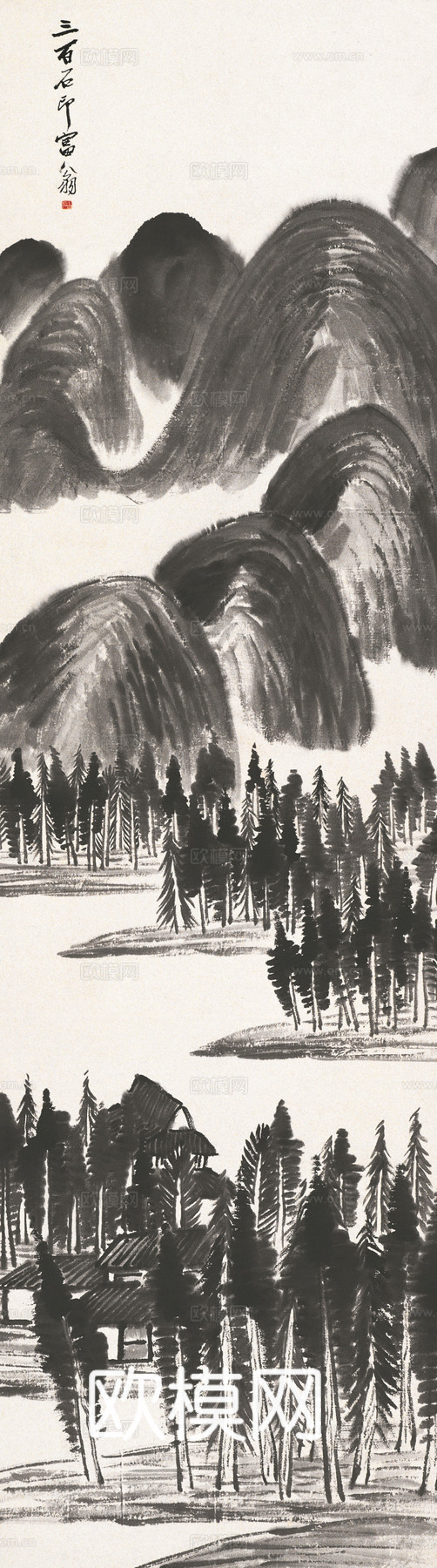 齐白石写意水墨画，近现代水墨画39