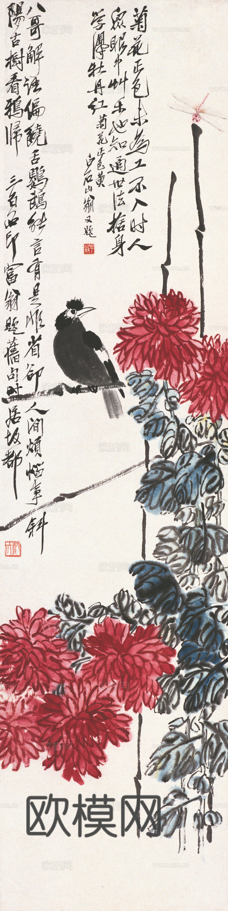 齐白石写意水墨画，近现代水墨画58