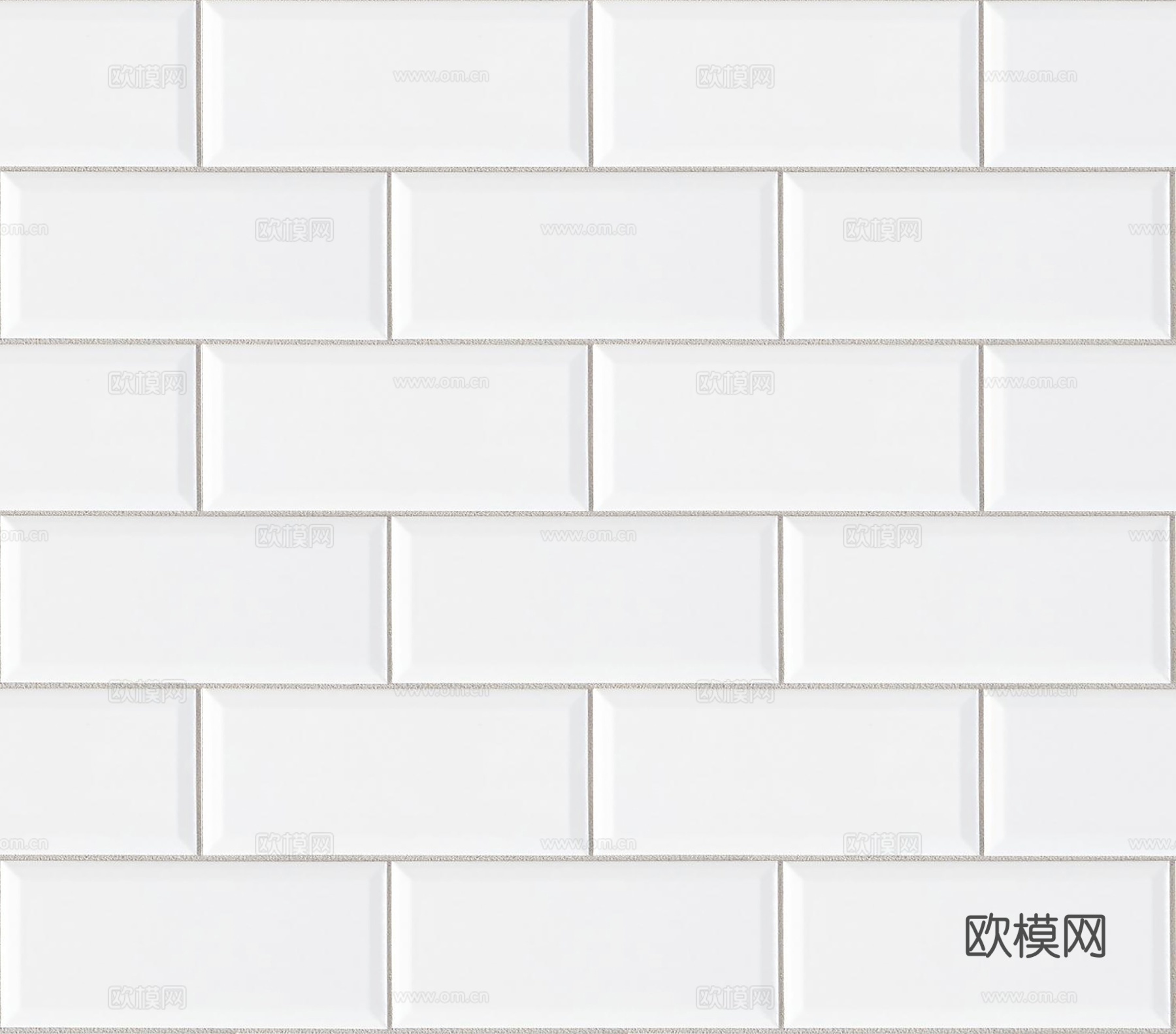 白色错缝拼面包砖