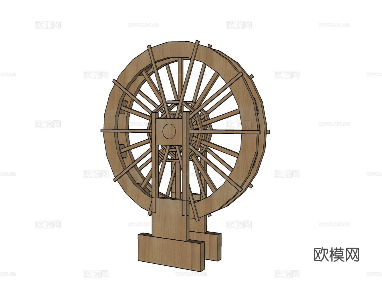 水车su模型
