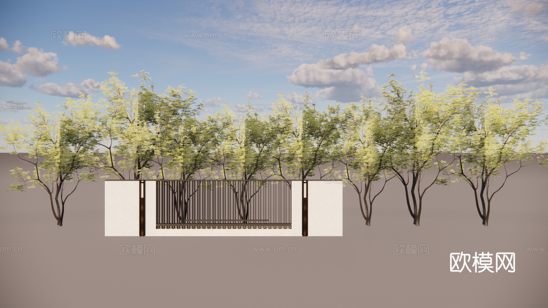 庭院灯 微景观 水景 屋顶花园 庭院门 水池su模型