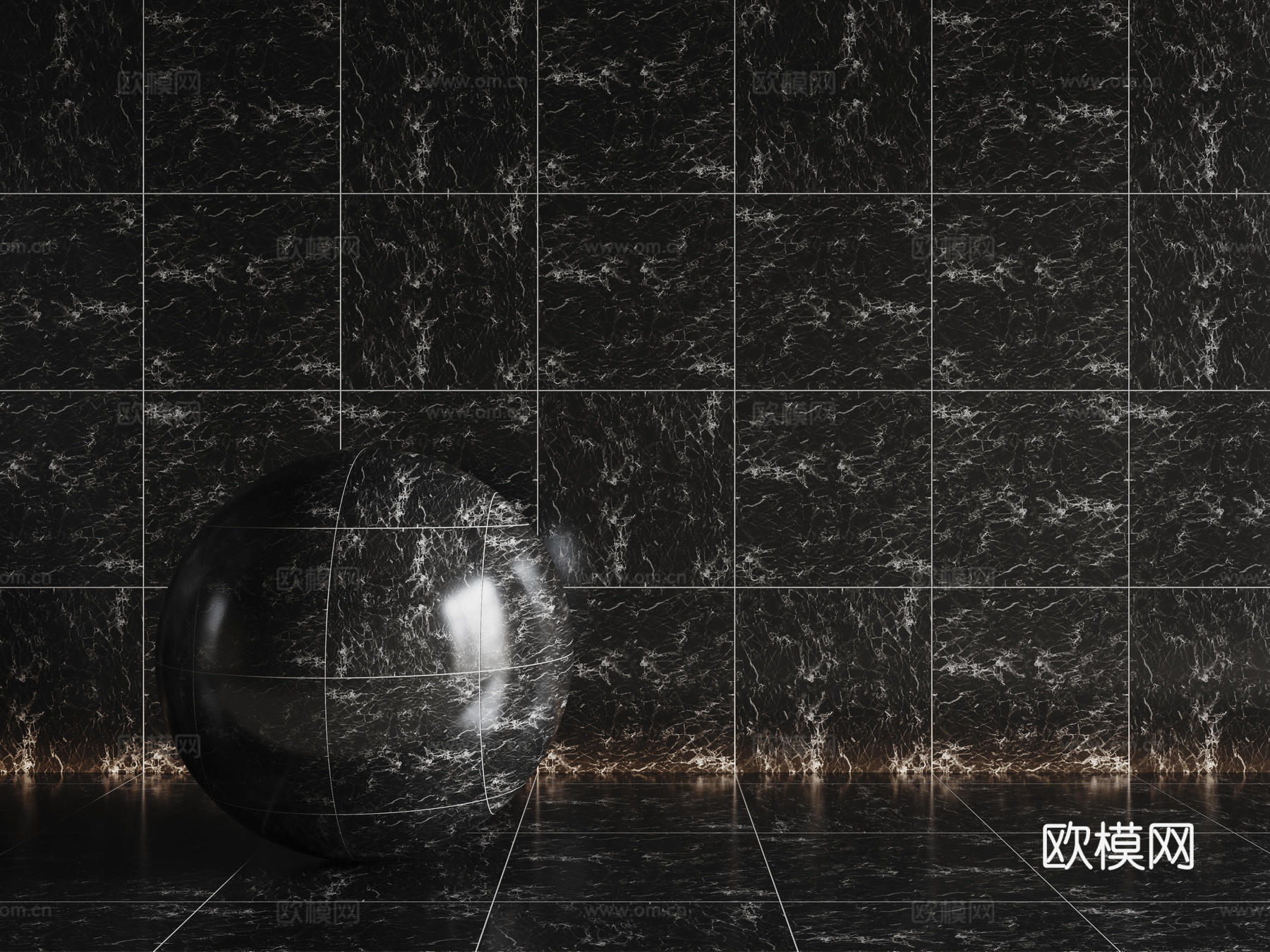 现代黑色瓷砖 厨房瓷砖 洗手间瓷砖 地砖 墙砖su模型