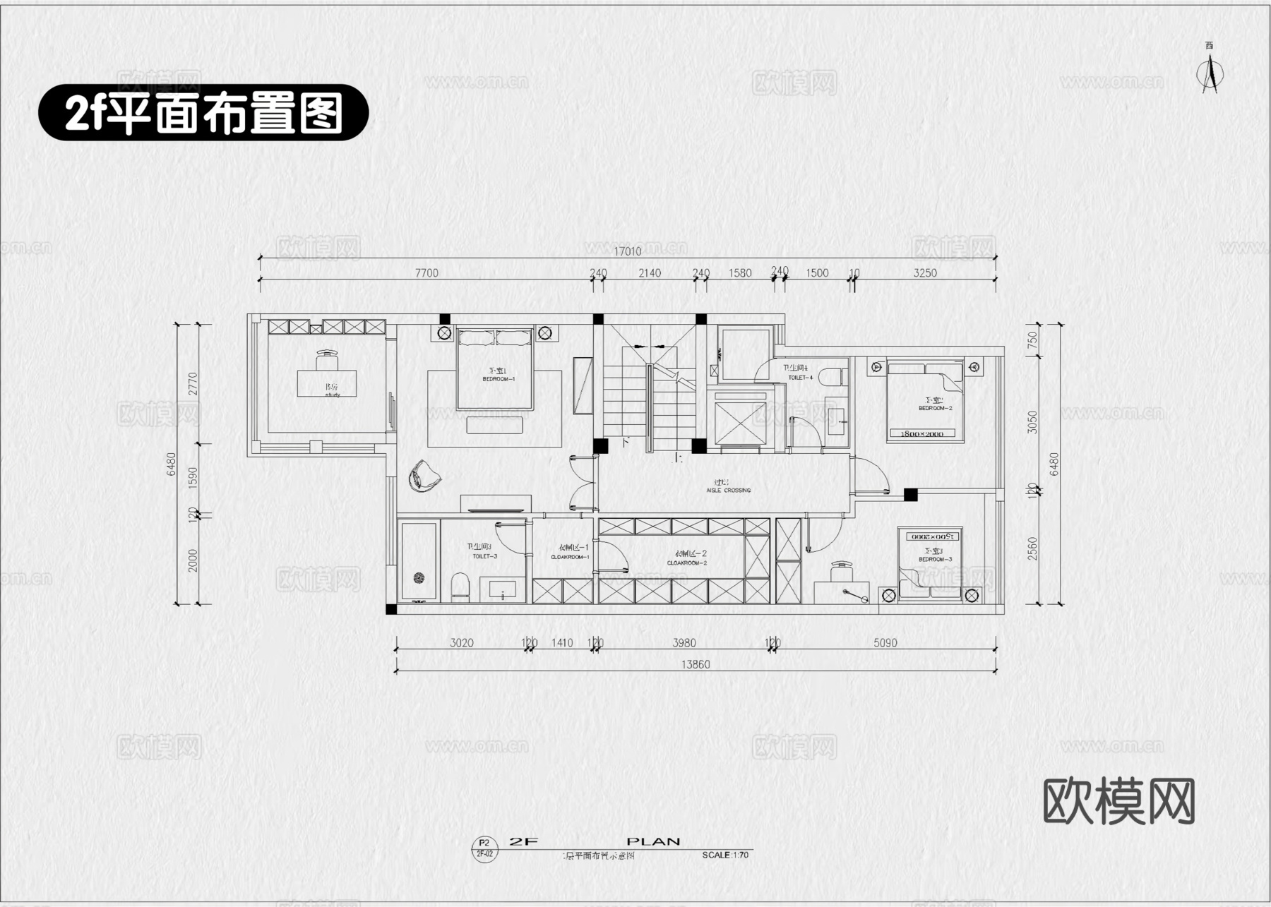 7套中古风家装大平层别墅室内设计CAD施工图效果图cad施工图