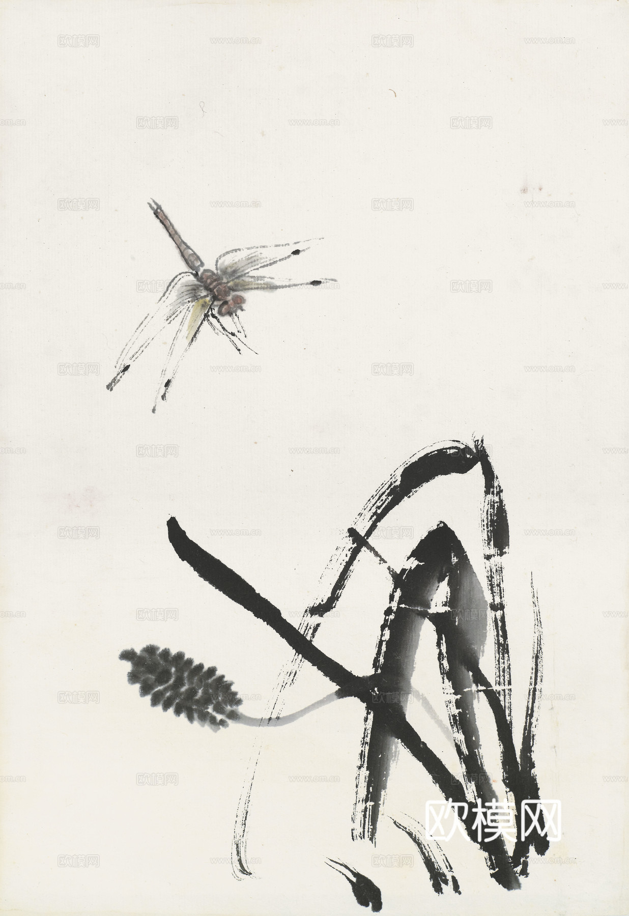 齐白石写意水墨画，近现代水墨画37 (2)