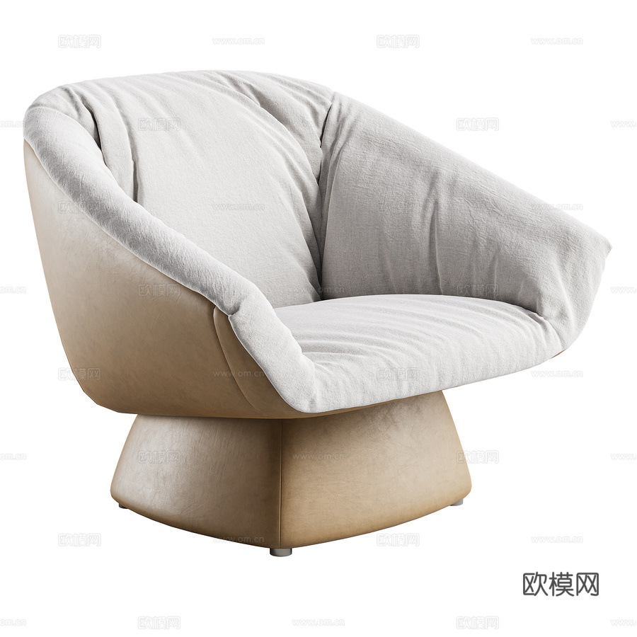 现代扶手椅3d模型下载（渲染图2）