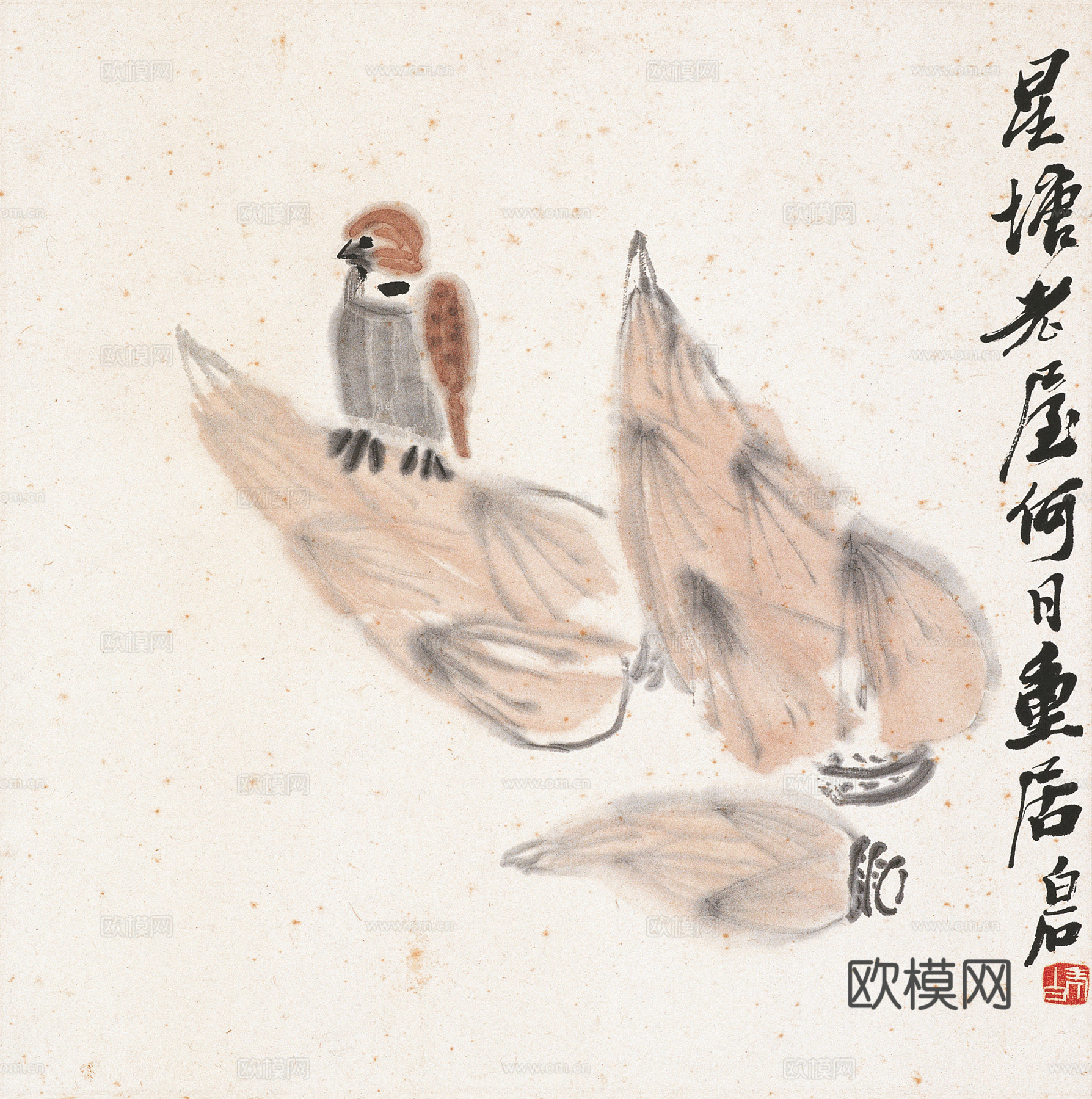 齐白石写意水墨画，近现代水墨画75下载