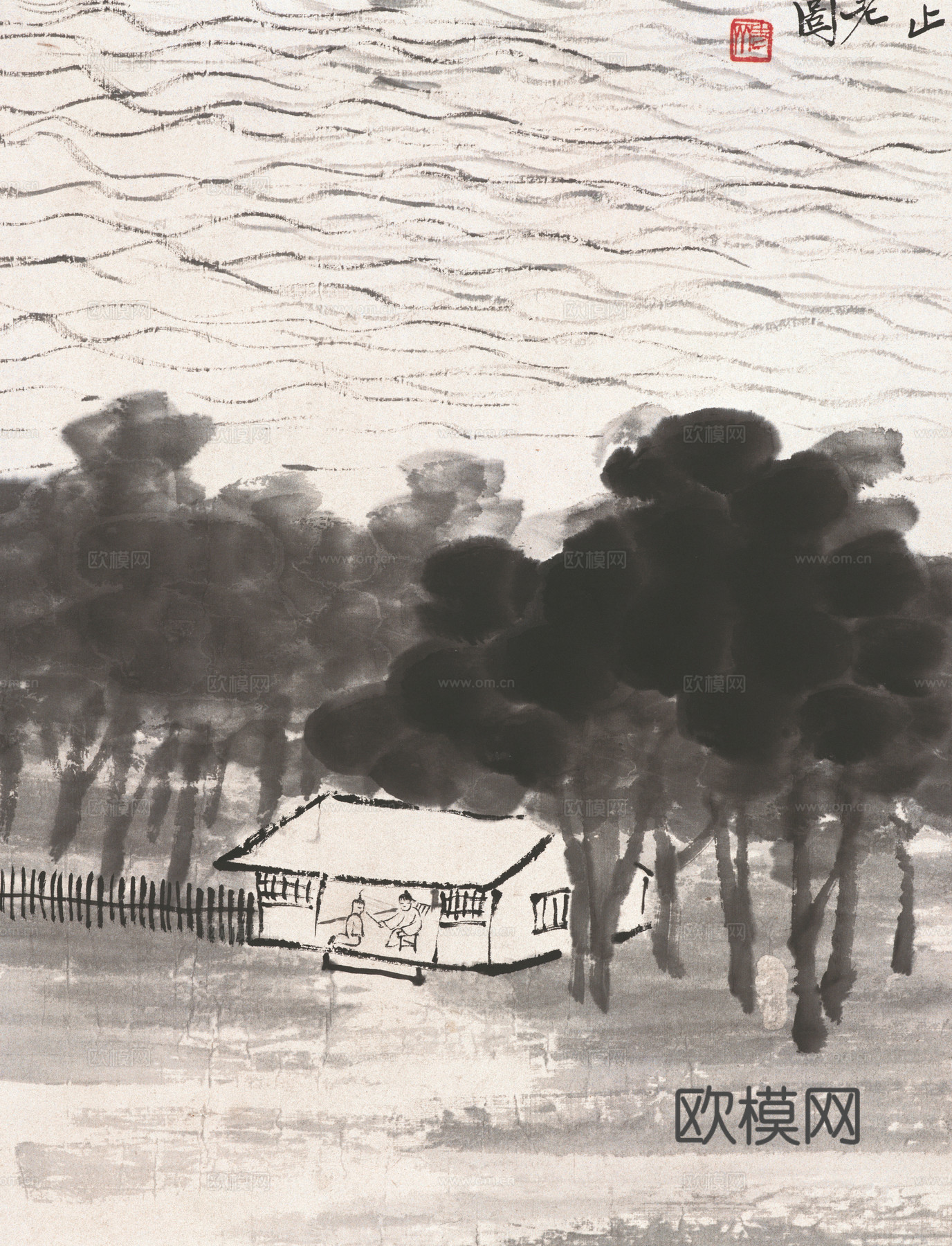 齐白石写意水墨画，近现代水墨画49下载