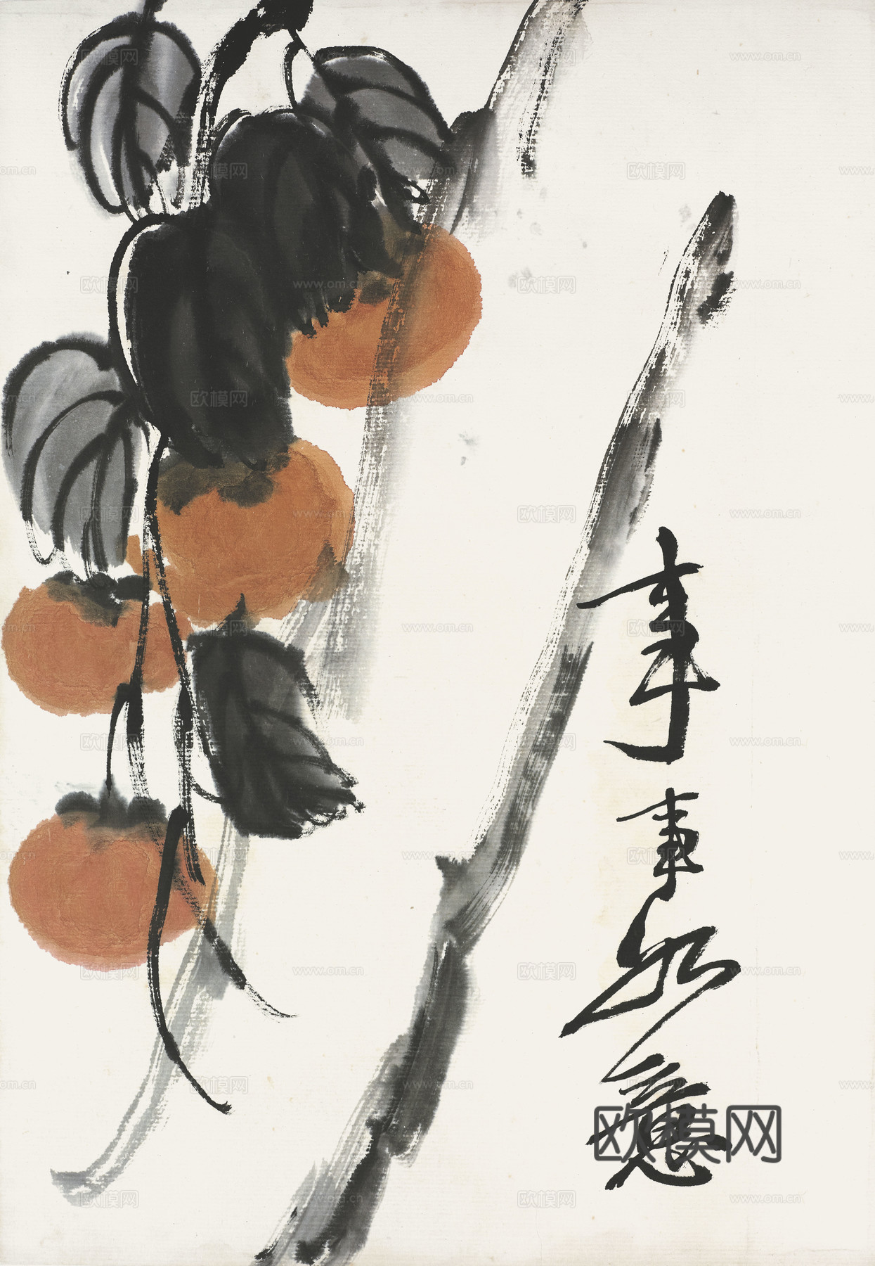 齐白石写意水墨画，近现代水墨画71 (2)
