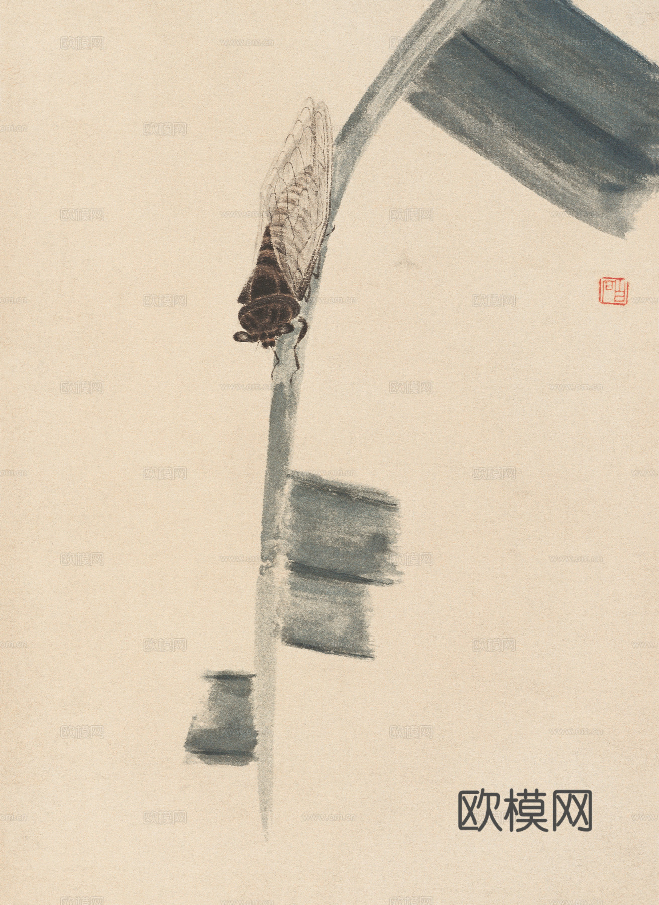 齐白石写意水墨画，近现代水墨画9