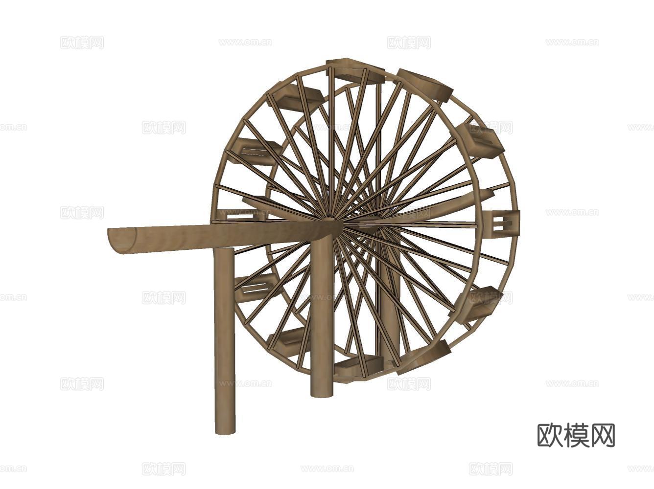 水车su模型