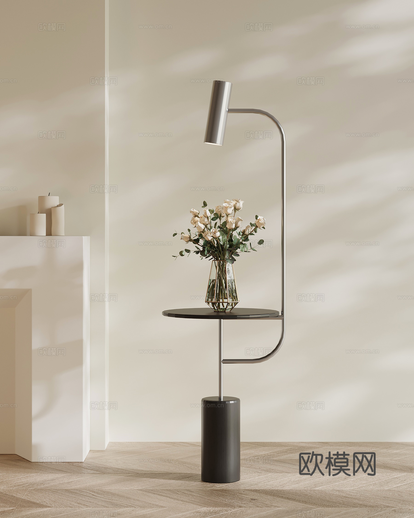 现代意式落地灯su模型