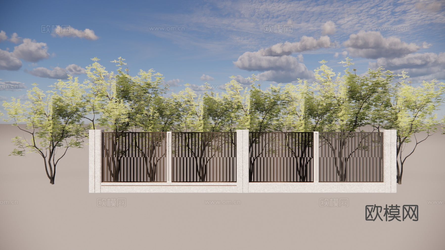 造景 庭院灯 门 景观 水池 草坪灯 庭院门 室内造景 露台su模型