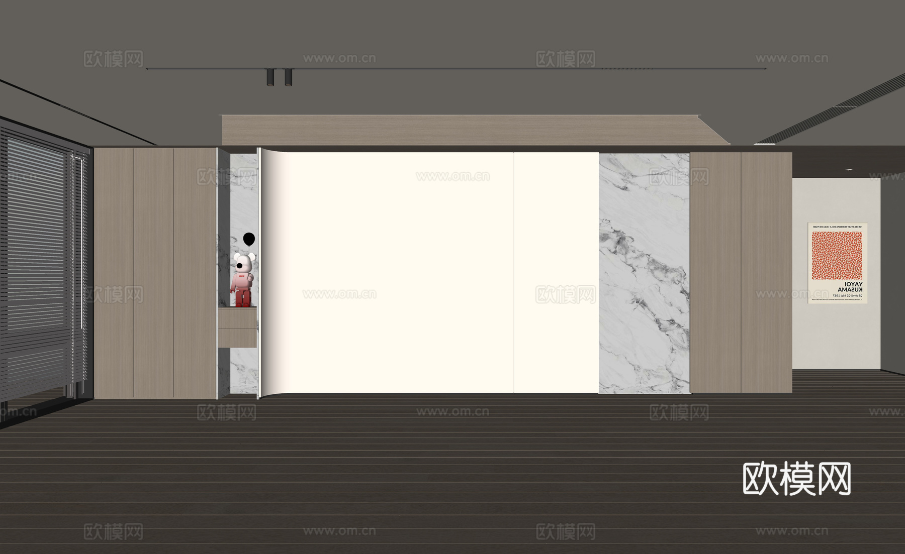 现代客厅 奶油客厅 沙发背景墙 客厅背景 奶油风背景墙su模型