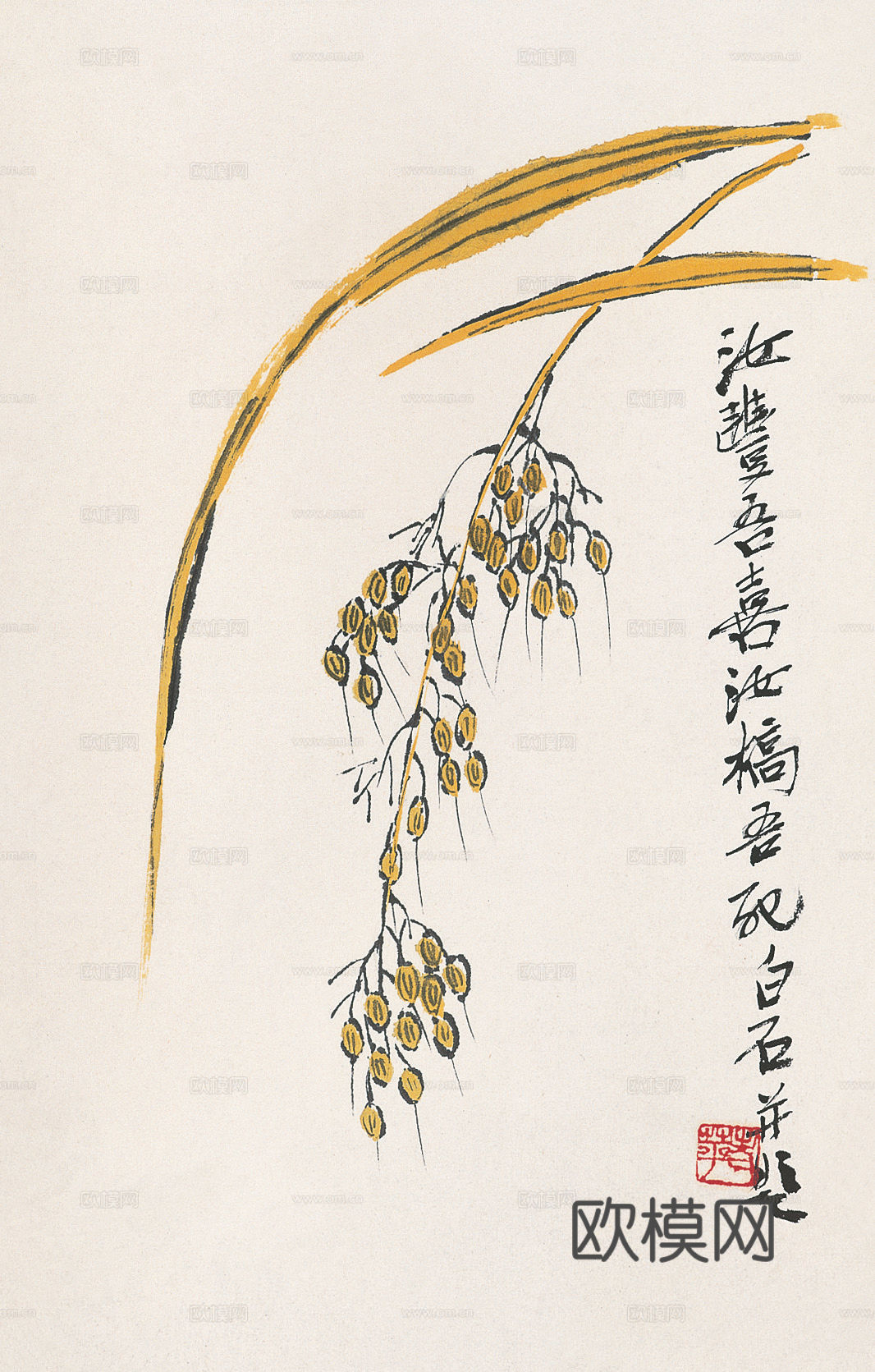 齐白石写意水墨画，近现代水墨画281下载