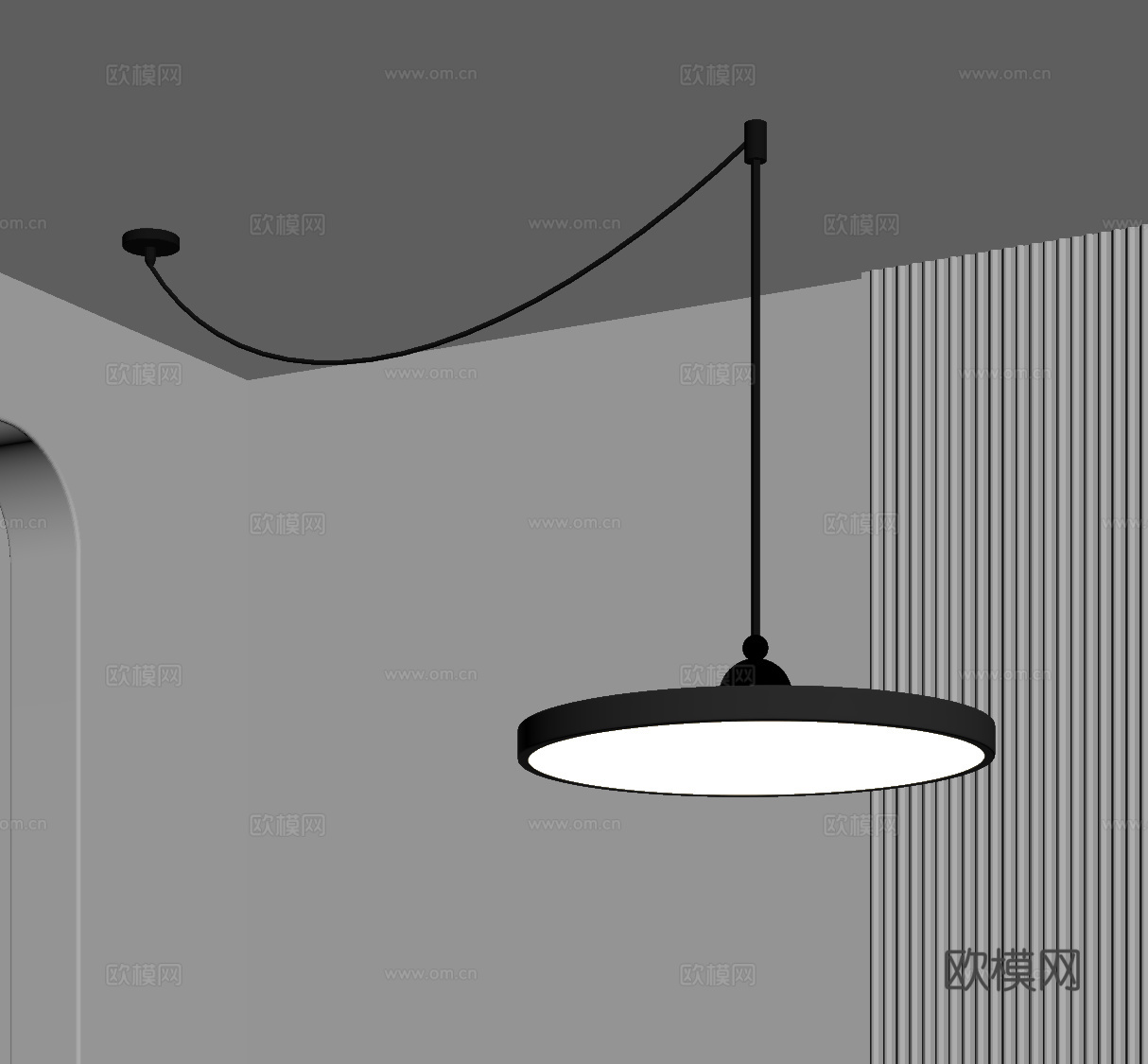 现代意式吊灯su模型