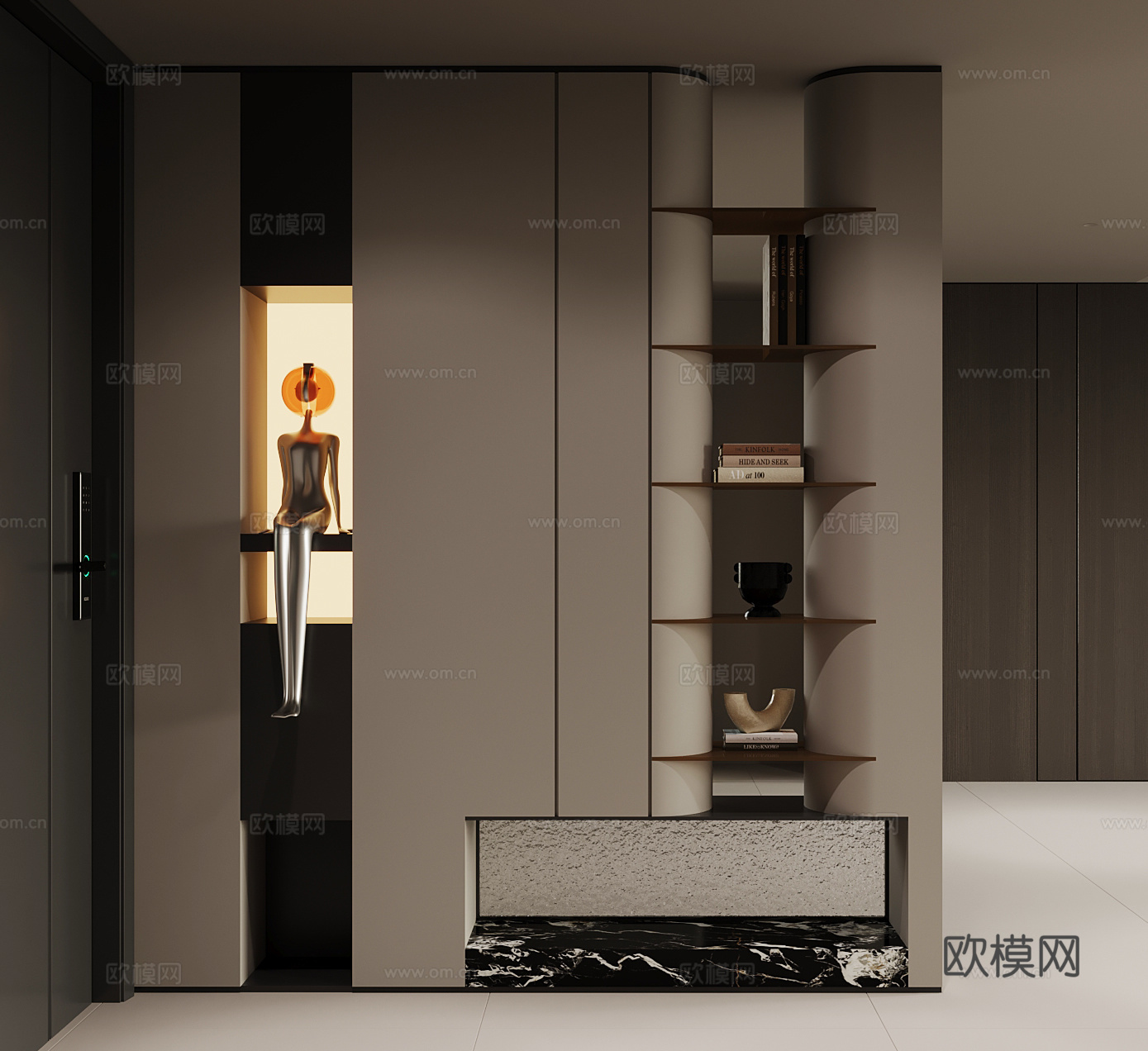 现代玄关柜 鞋柜su模型