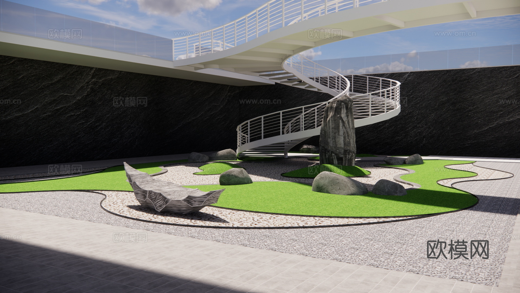 微景观 造景 草坪灯 室内景观 阳光房su模型