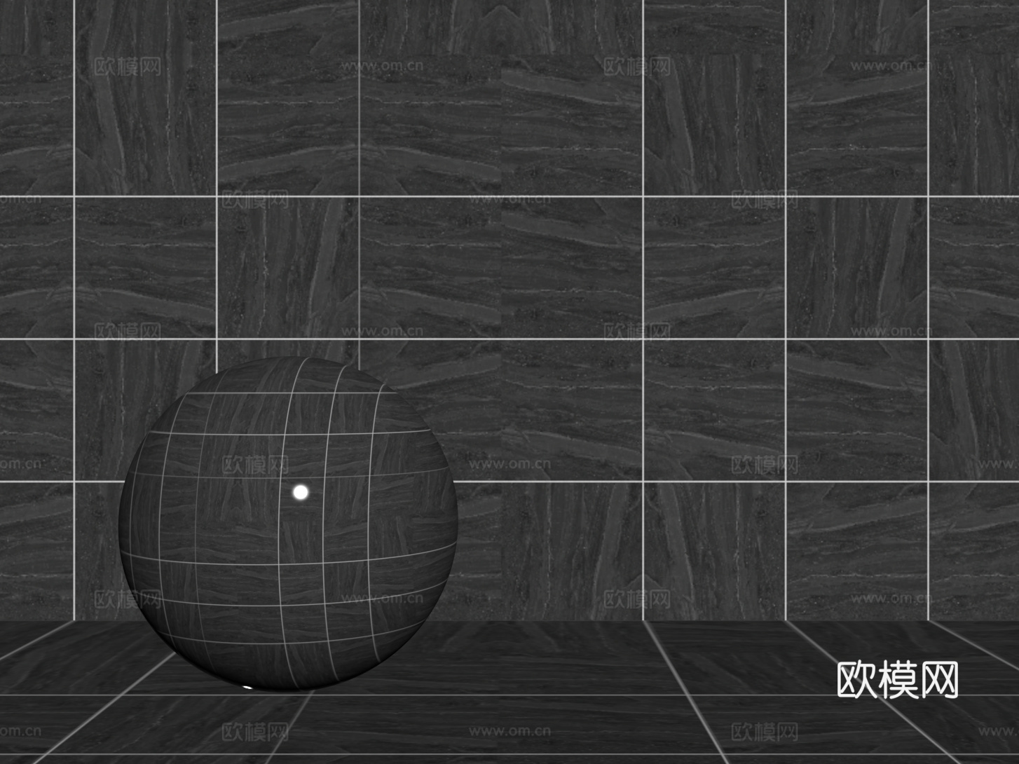 现代黑色瓷砖 厨房瓷砖 洗手间瓷砖 地砖 墙砖su模型