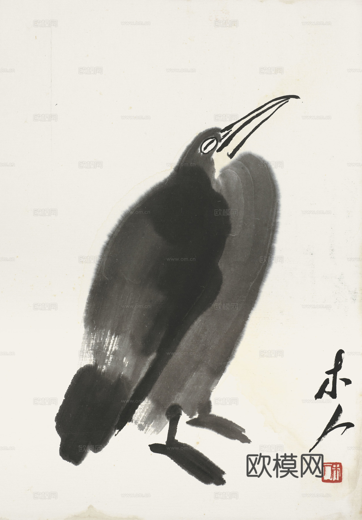 齐白石写意水墨画，近现代水墨画57 (2)