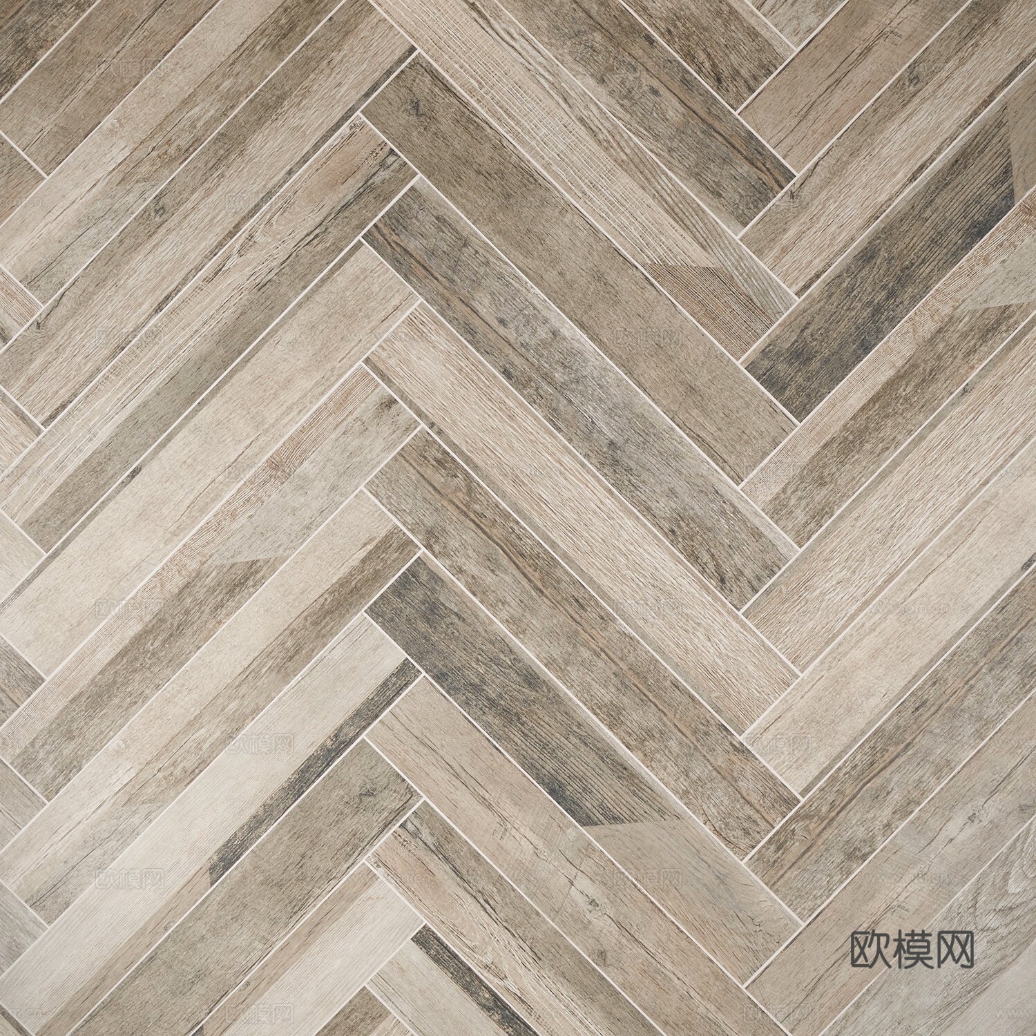 灰色仿古人字拼仿古木纹砖贴图