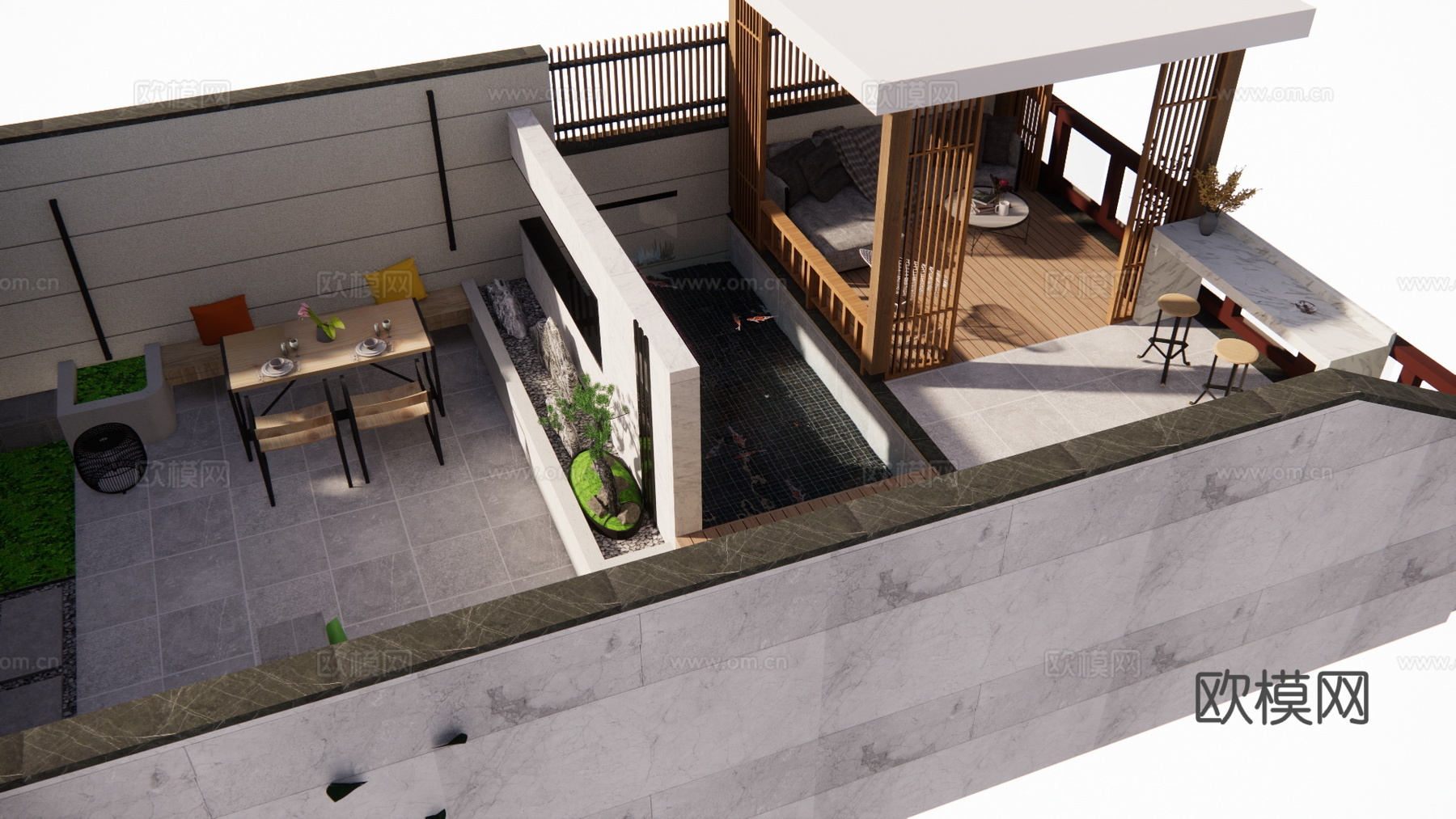 微景观 造景 草坪灯 室内景观 阳光房su模型