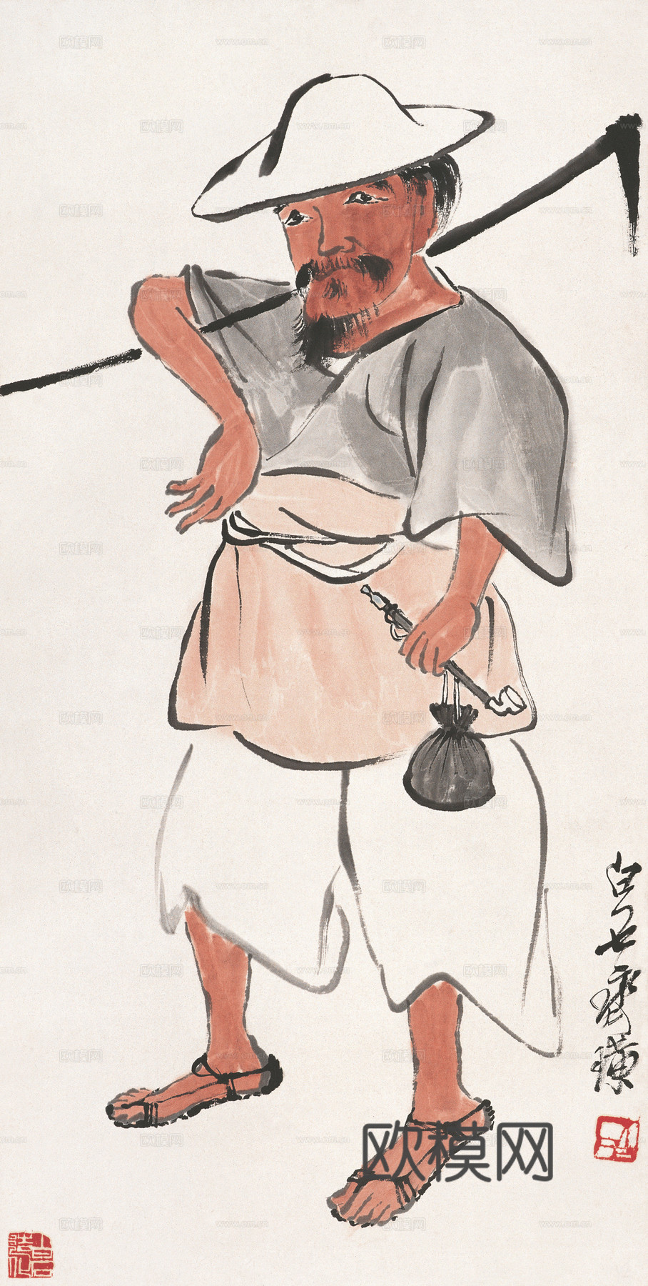 齐白石写意水墨画，近现代水墨画90