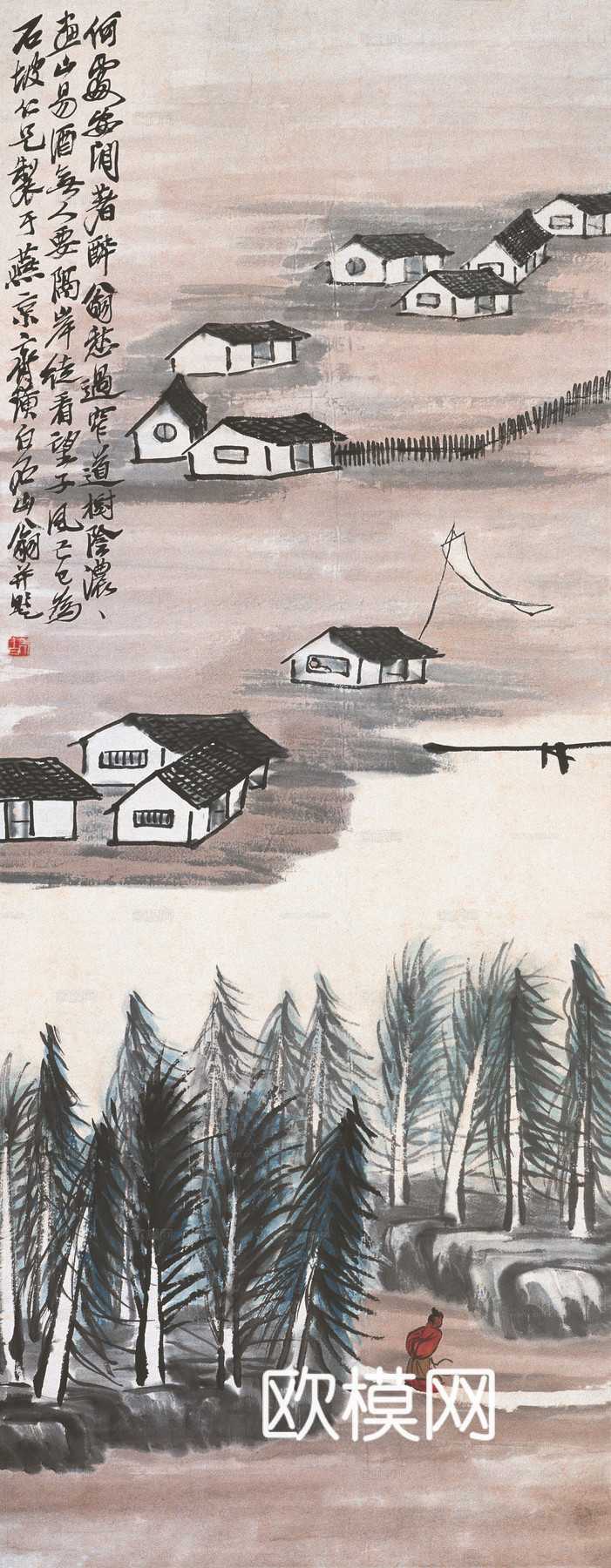 齐白石写意水墨画，近现代水墨画20