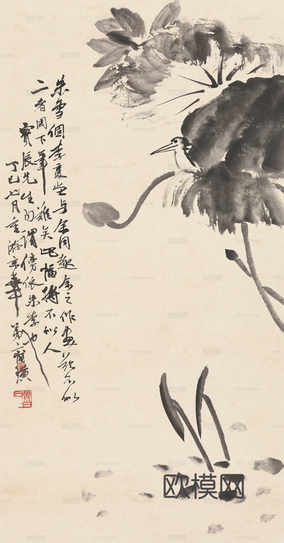 齐白石写意水墨画，近现代水墨画2