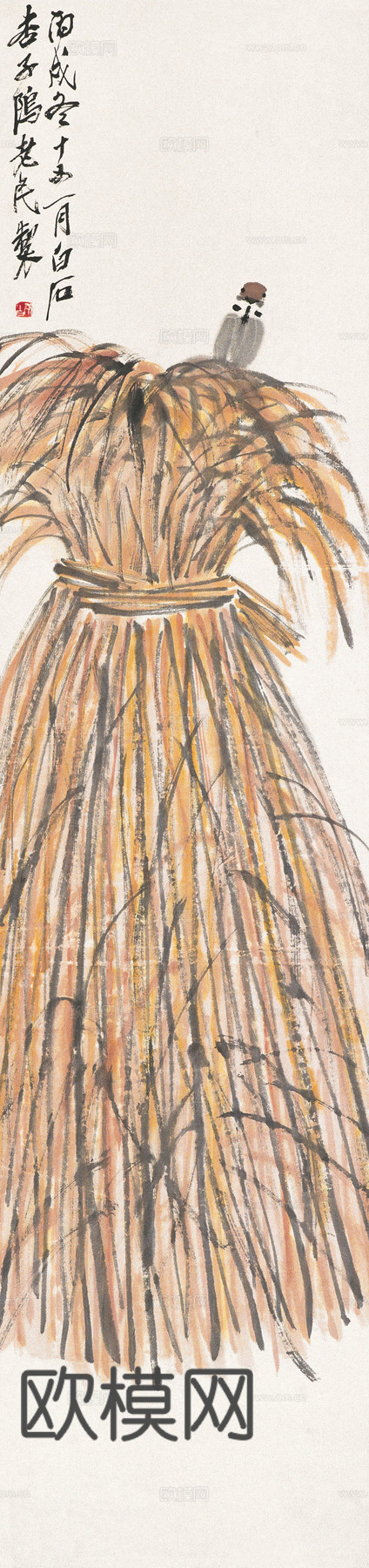 齐白石写意水墨画，近现代水墨画70