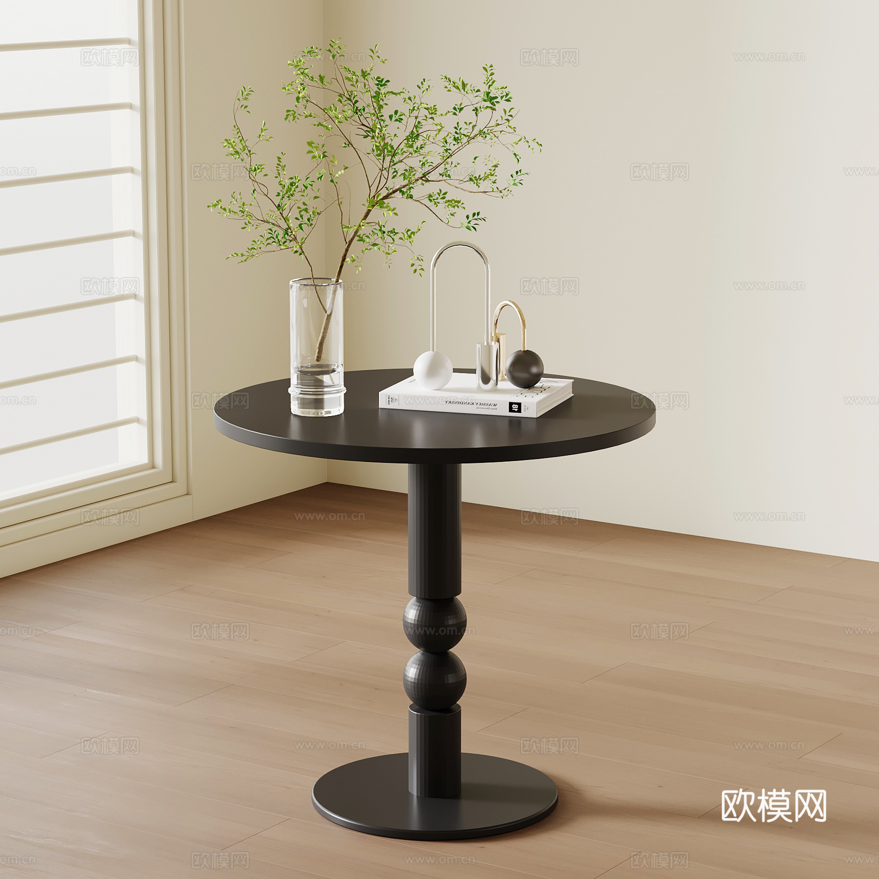 现代复古边几su模型