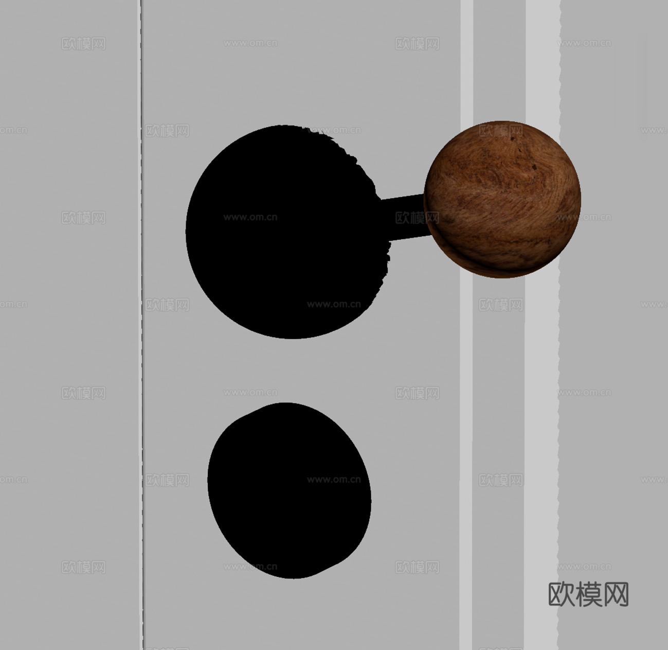 法式中古门把手 拉手 门锁su模型