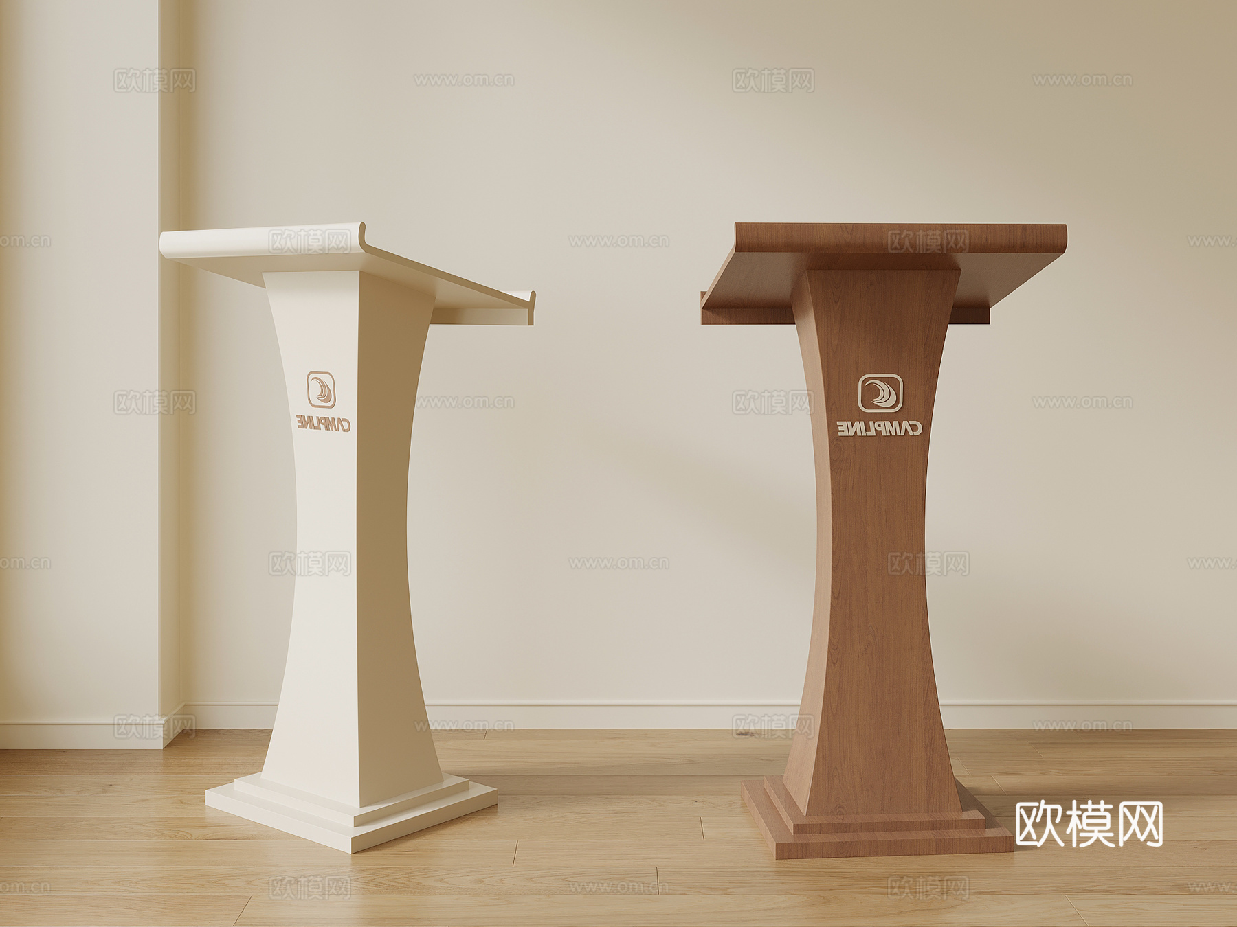 现代中古风讲台su模型