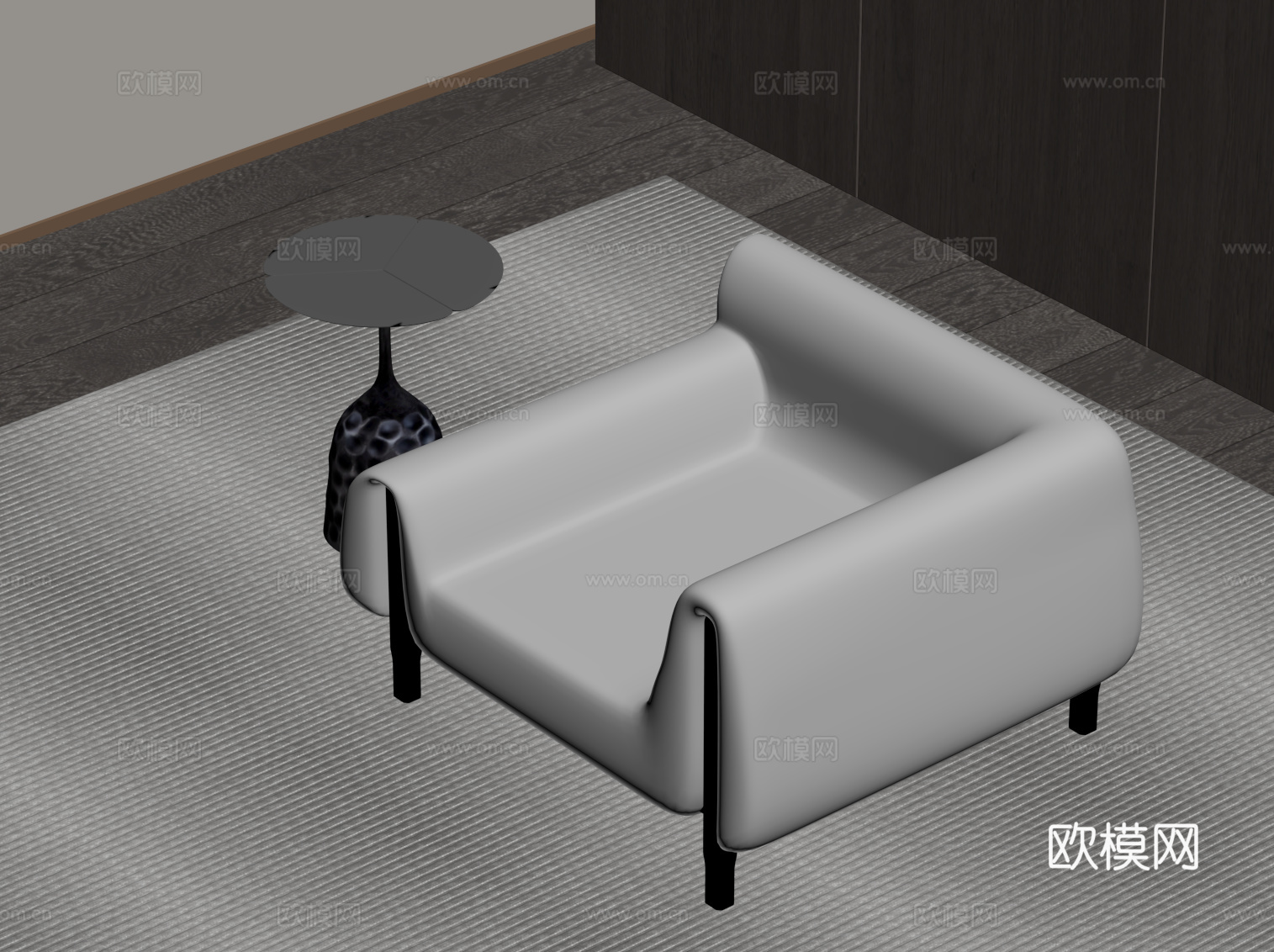 现代休闲沙发su模型