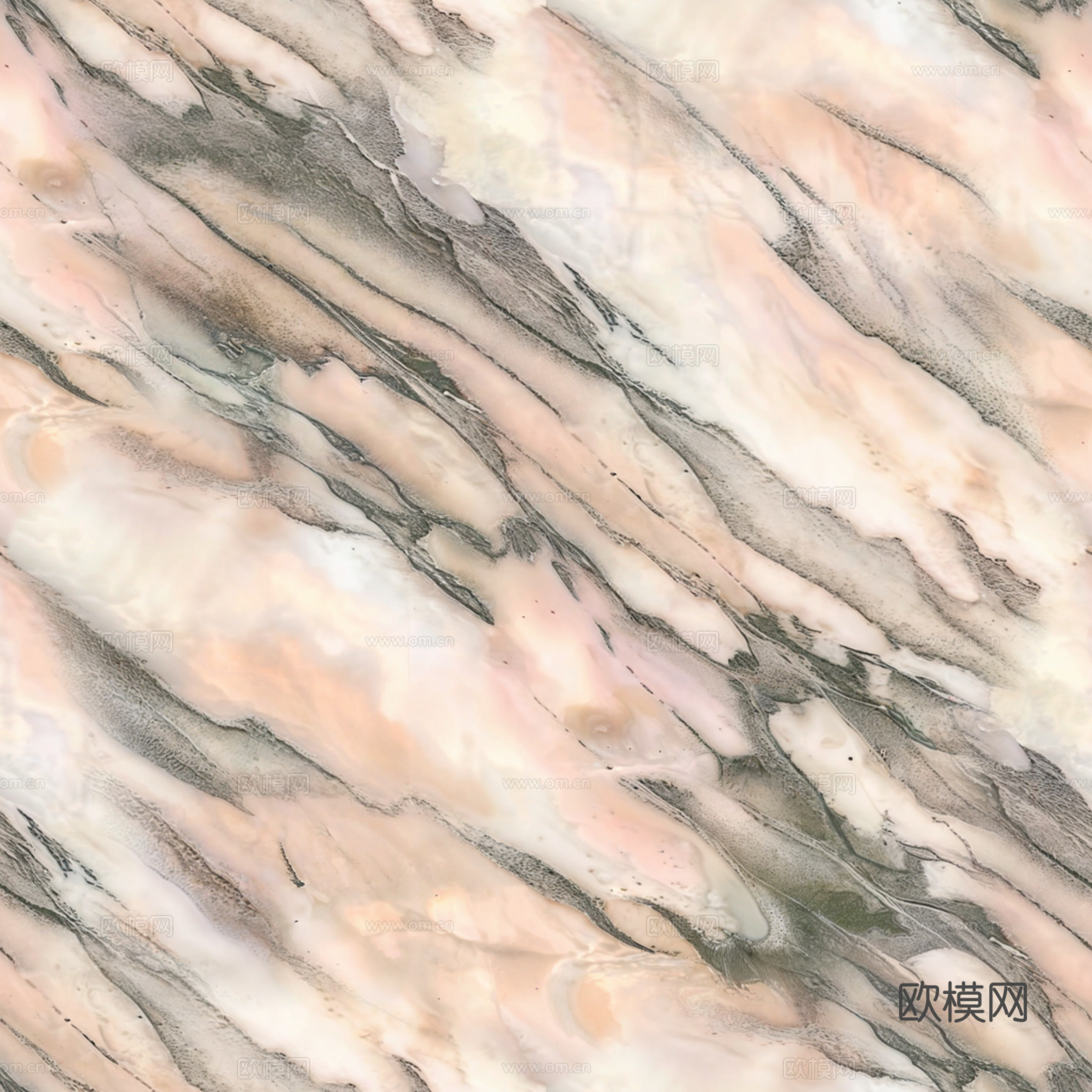 无缝法式烟粉大理石_粉色岩板