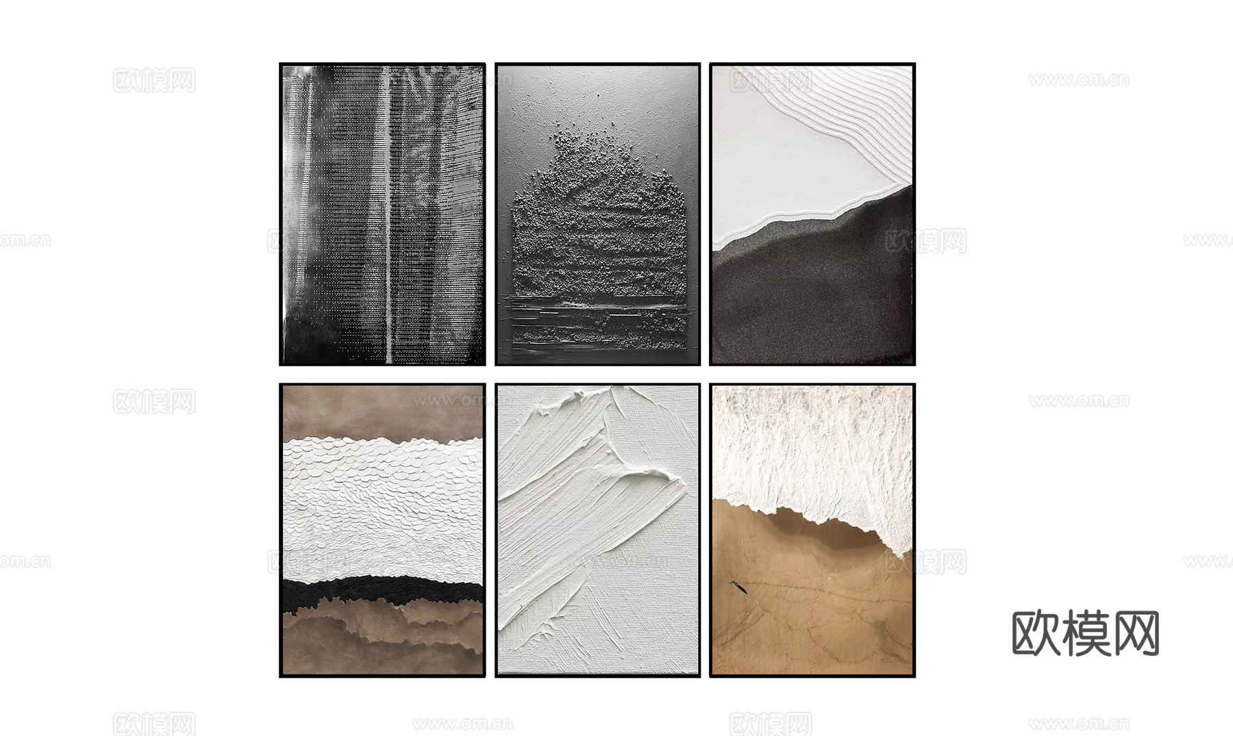 现代挂画su模型