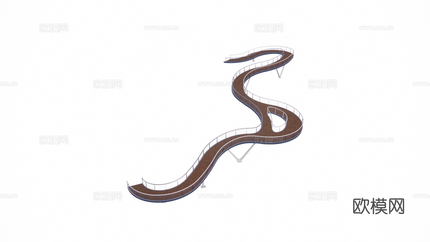 栈道 景观 滨水景观 桥 景观桥 高架桥 桥梁 木栈道 结构su模型